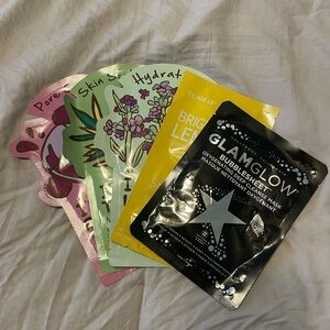Assorted Sheet Masks; TonyMoly, Glamglow, Glam Up